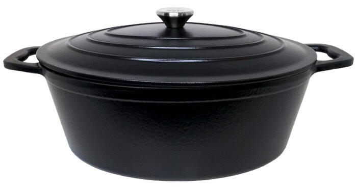 Ovalus emaliuotas ketaus puodas ZY036BKI