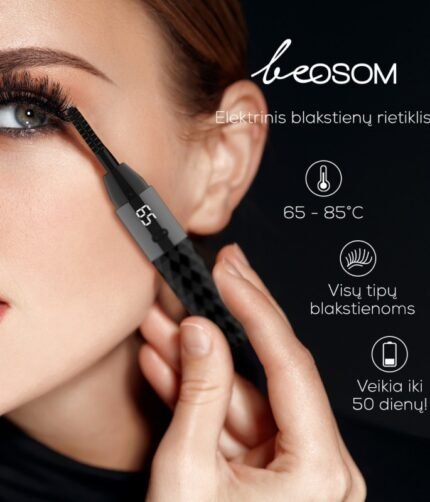 Šildantis elektrinis blakstienų rietiklis BEOSOM01BL