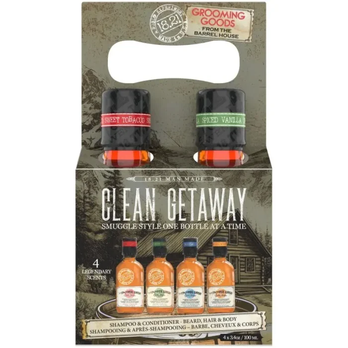plauku-prieziuros-priemoniu-rinkinys-vyrams-1821-man-made-clean-getaway-cg4p-4x100-ml